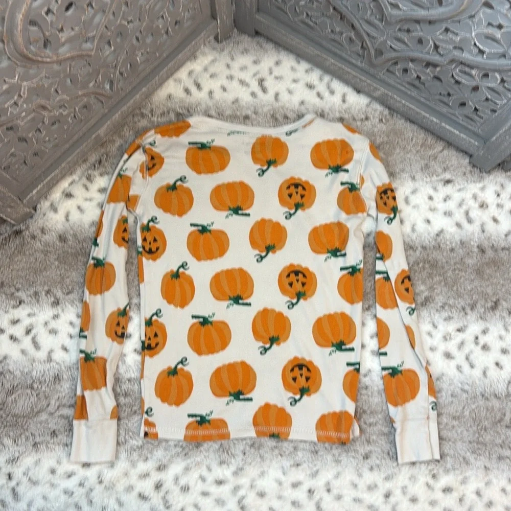 Old Navy long sleeve pajamas kids large pumpkin jack o’lantern halloween fall